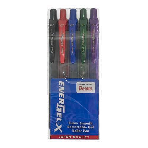 Pentel - Energel Ret Pen 0.7mm (Black, red, blue, green, violet) - KLOSH