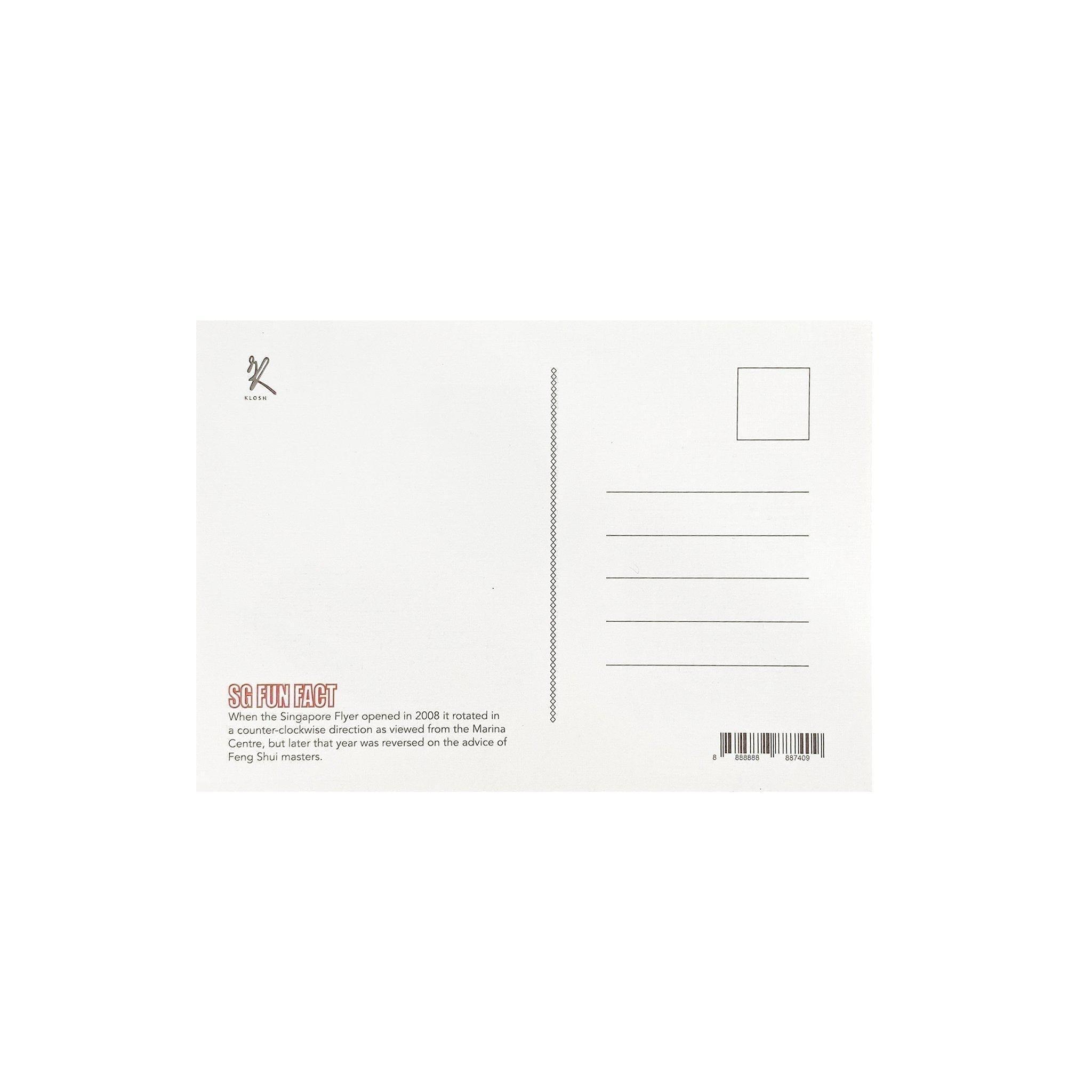 Postcard - Singapore Memories Retro Blue - KLOSH