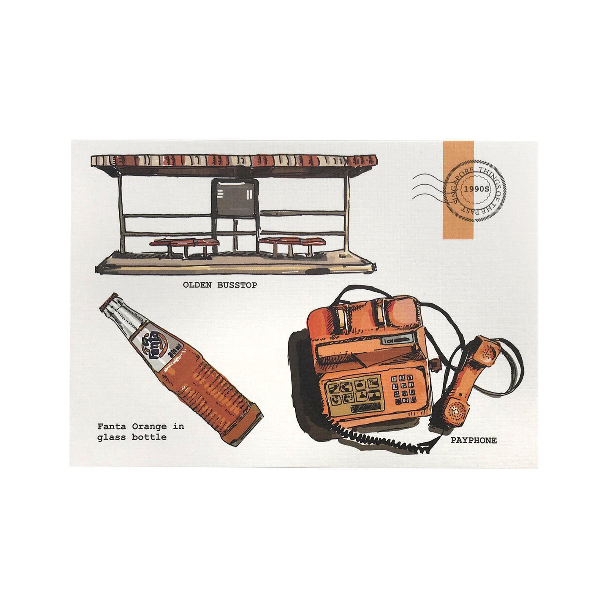 Postcard - Singapore Memories Retro Orange - KLOSH