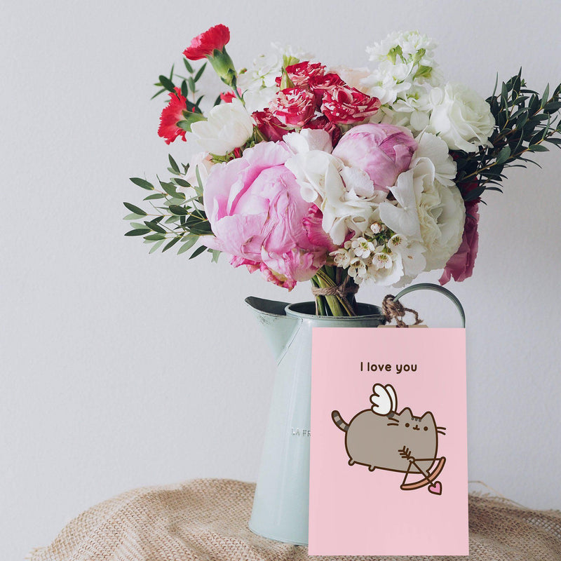 Pusheen I Love You Flying Cupid Card Klosh Valentine s Day Cards