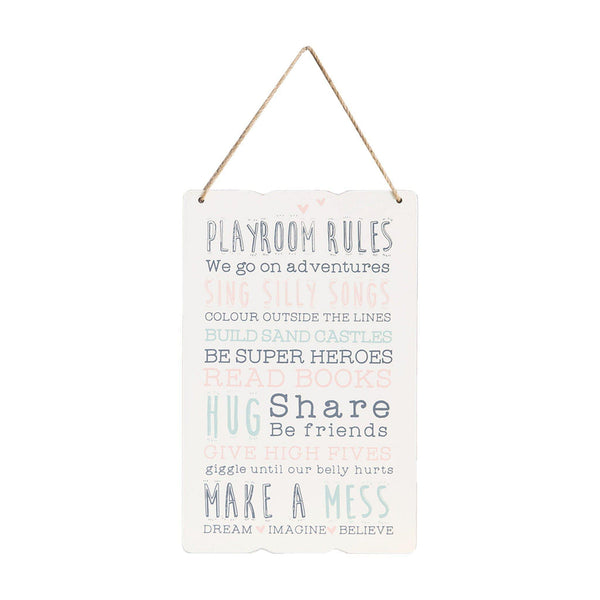 Wall Plaque - Playroom Rules - KLOSH