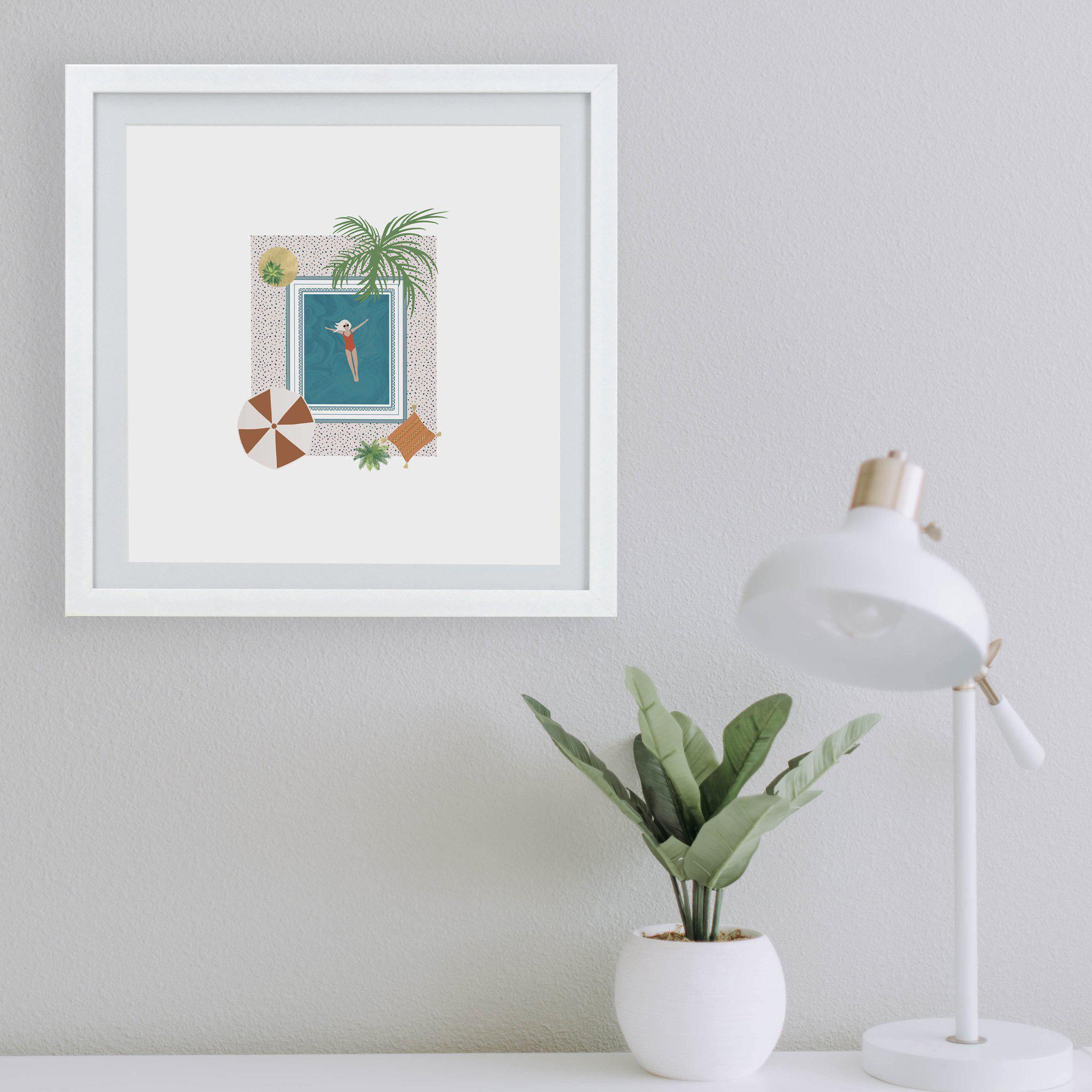 White Square Frame - Leisure Swim - KLOSH