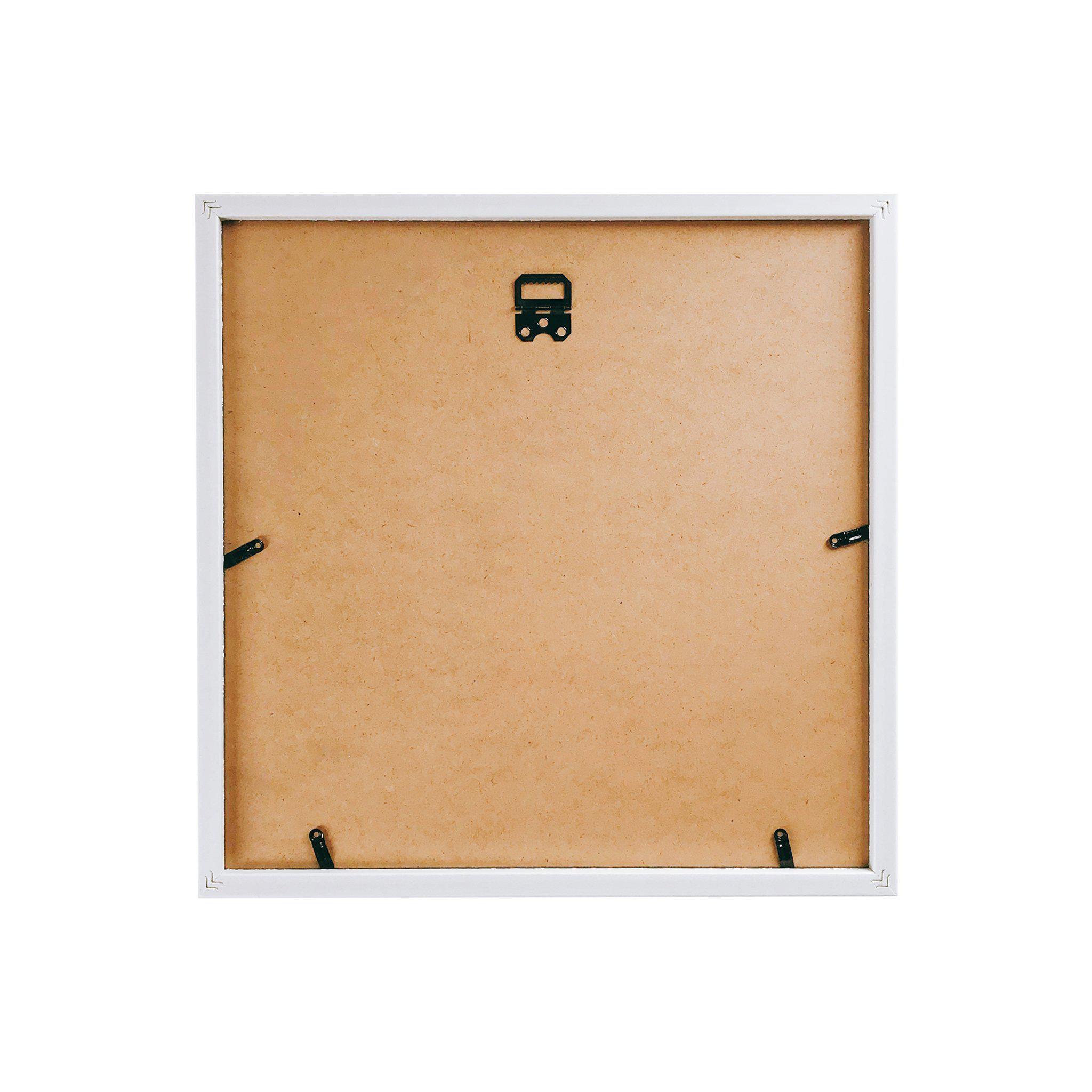 White Square Frame - Line Art Woman Yellow - KLOSH