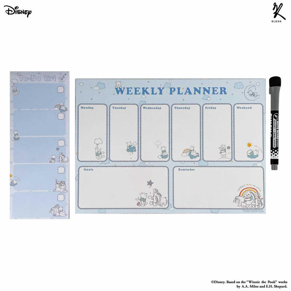 Winnie the Pooh - Baby Pooh Blue Sky Weekly Planner and To Do List - KLOSH