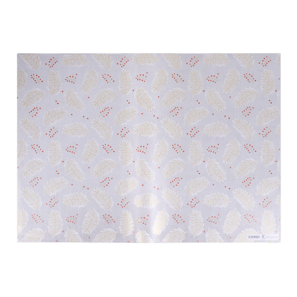 Wrapping Paper - White Feather Glitter I Klosh Wrapping Paper